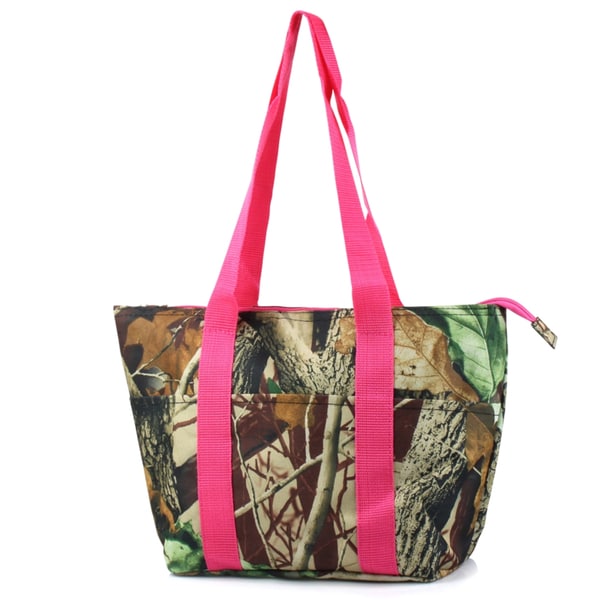 Zodaca Pink Camouflage Large Insulated Shoulder Lunch Tote Bag for ...