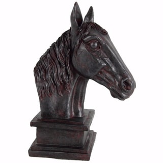 Polyresin Horse Head home decor accent, Brown