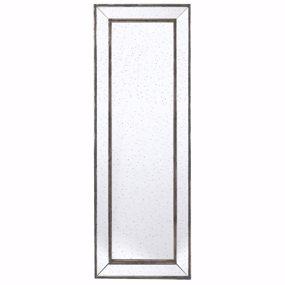 Elongated Mirror With Broad frame - White