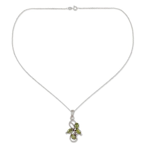 peridot necklace sterling silver