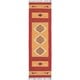 preview thumbnail 2 of 32, Nourison Baja Diamond Southwestern Fringe Area Rug 2'3" x 7'6" Runner - Orange/Red
