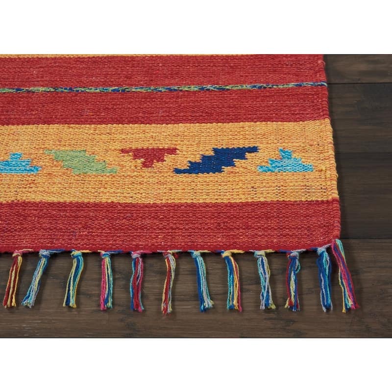 Nourison Baja Diamond Southwestern Fringe Area Rug