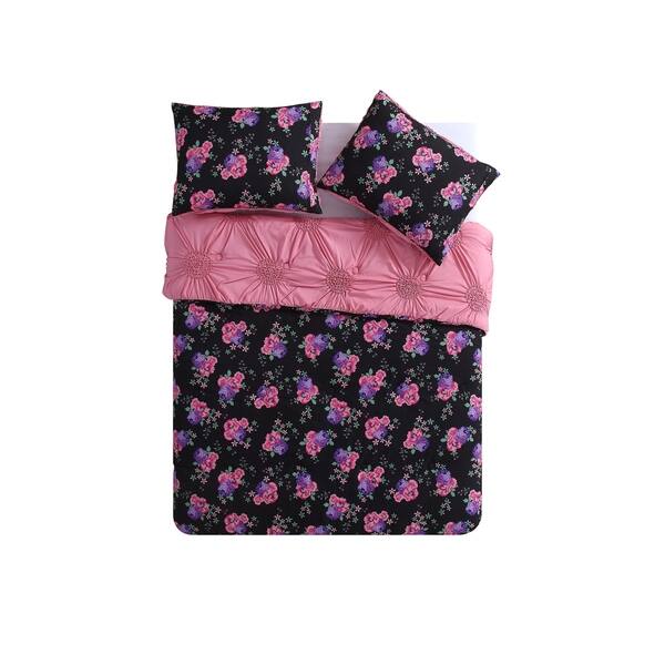Shop Vcny Home Davina Reversible Comforter Set Black Pink Free