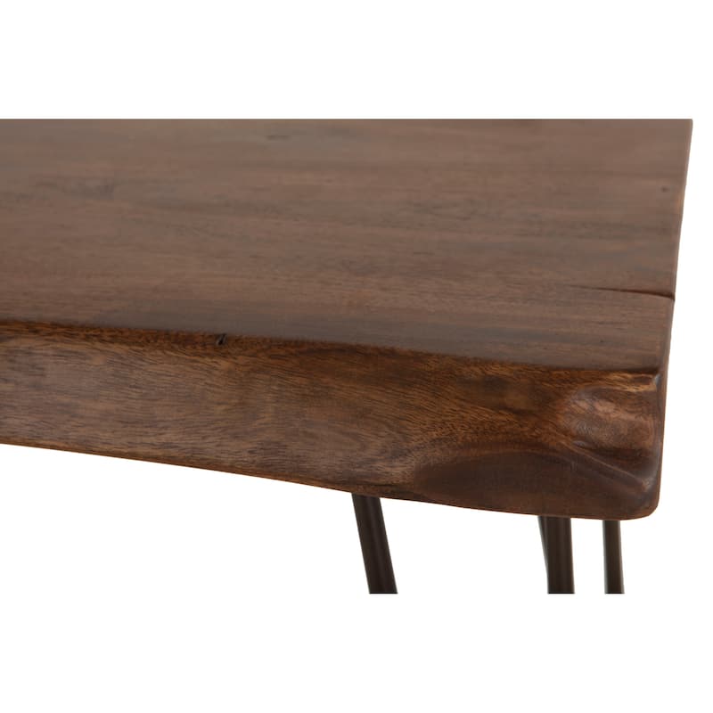 World Interiors Acacia Live Edge Rectangle Side Table in Natural