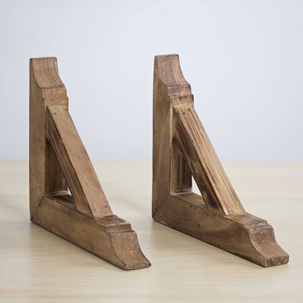 Shop American Art Decor Hanging Wooden Corbels Shelf Brackets Set