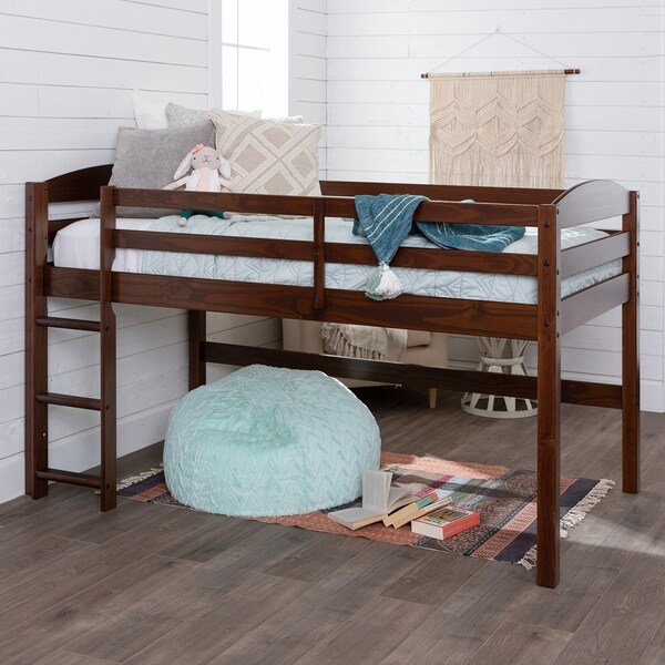 Taylor & Olive Christian Low Loft Twin Bed with Ladder