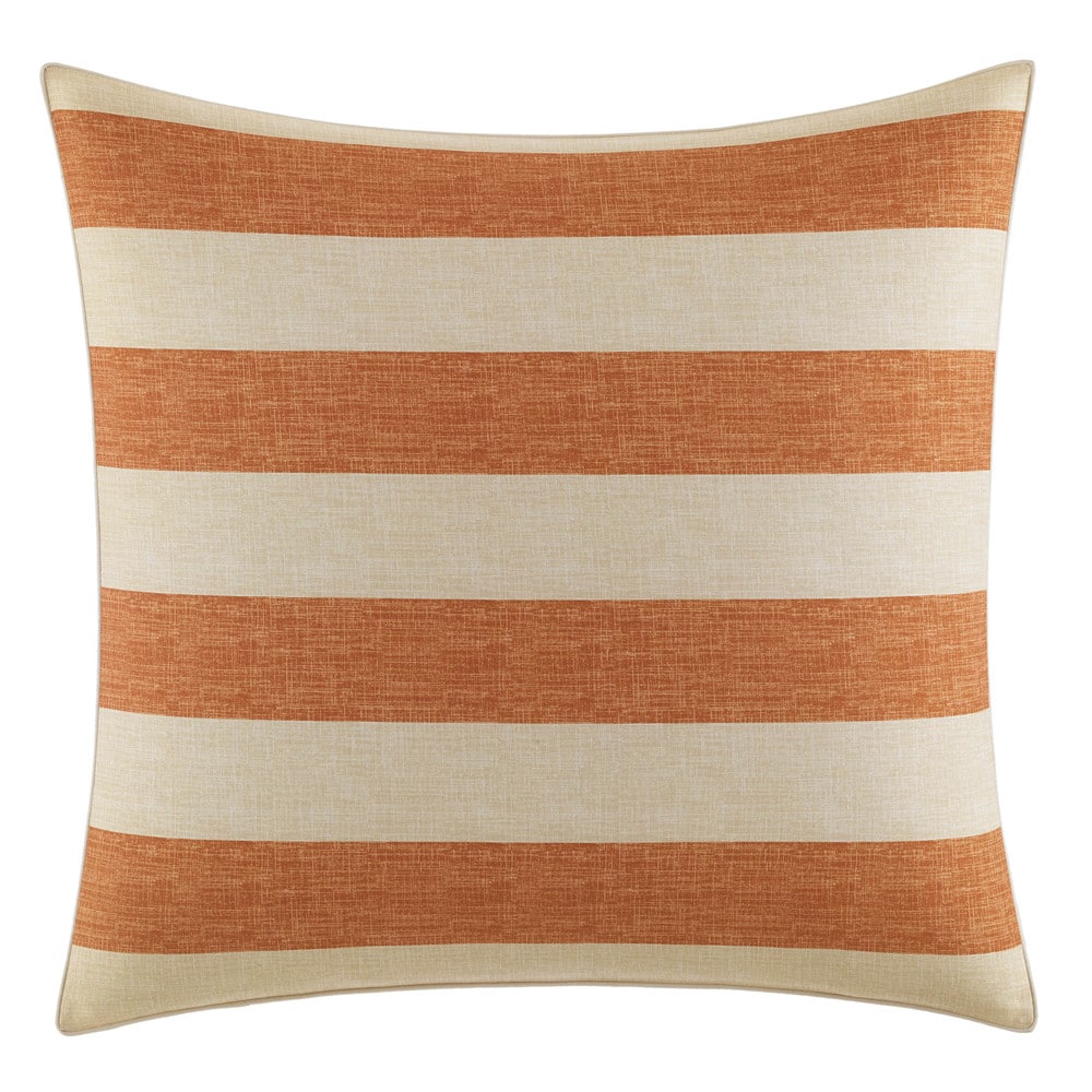 Tommy Bahama Palmiers Orange Cotton Canvas European Sham Cover