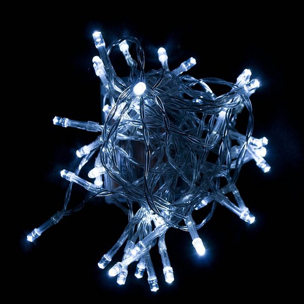 ALEKO 30 LED Battery Operated 10 ft Christmas Holiday Lights White