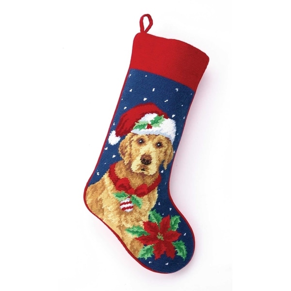 Shop Golden Retriever Needlepoint Stocking - Free Shipping On Orders