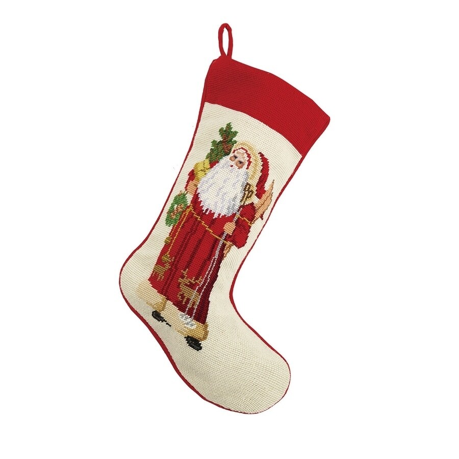 Father Christmas Needlepoint Stocking Kit by Liz Santa Chimney