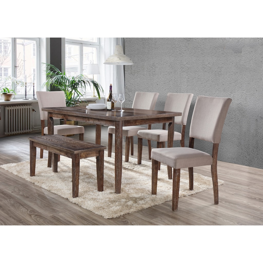 Best Master Furniture Natural Oak 6 Pcs Dining Set