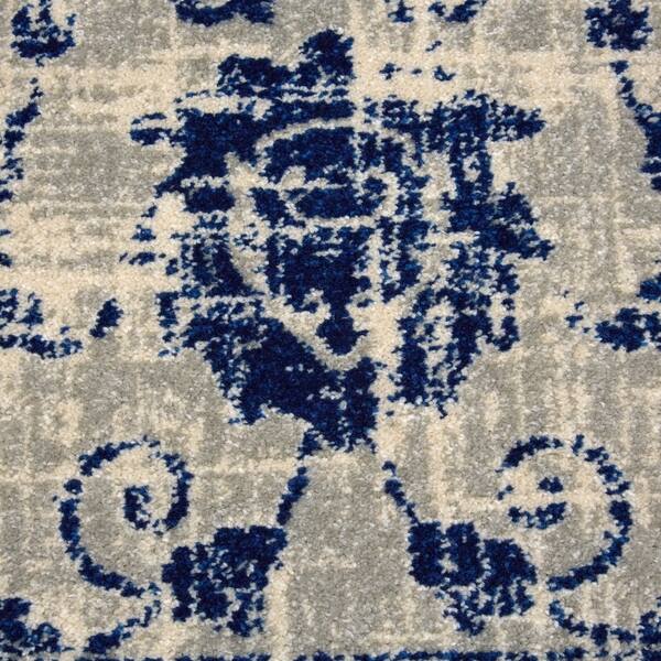 Shop Home Dynamix Grey Blue Persian Vintage Area Rug Runner Rug Overstock 18848000