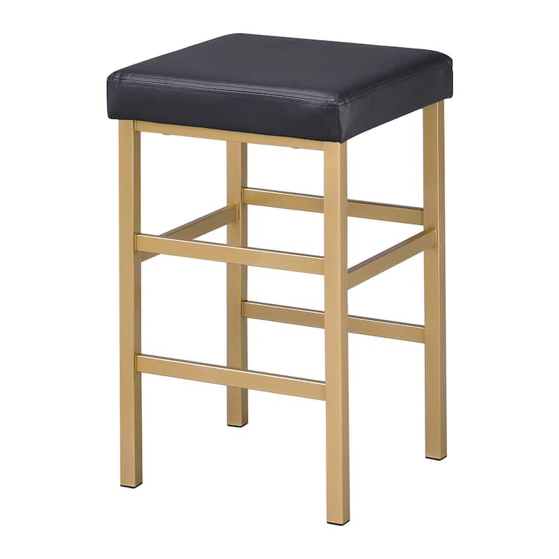 Porch & Den Moscato Gold 26-inch Backless Stool - Black