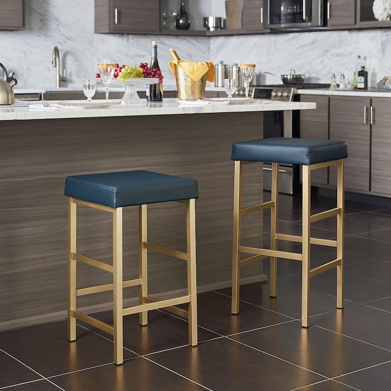 Porch & Den Moscato Gold 26-inch Backless Stool
