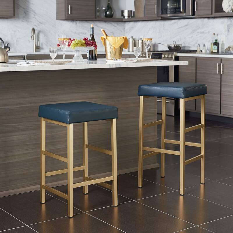 Porch & Den Moscato Gold 26-inch Backless Stool