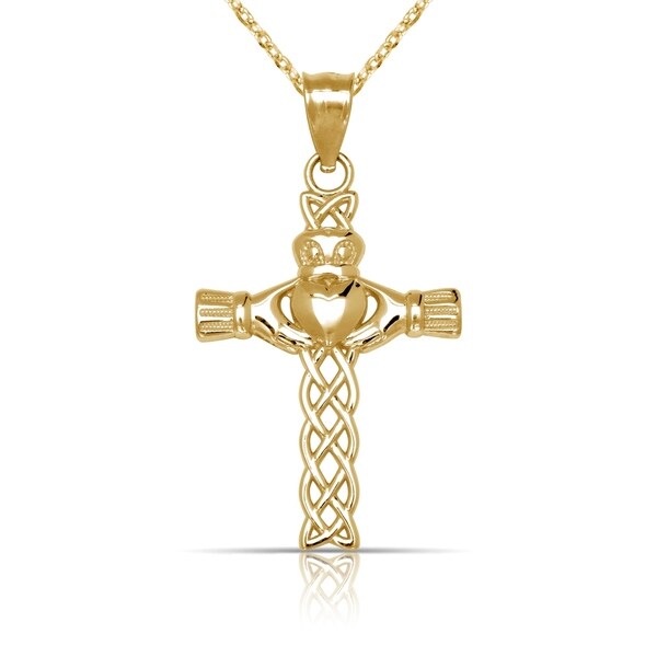 14 karat gold celtic cross