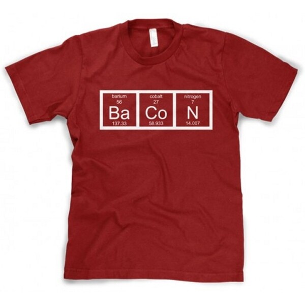 Youth Chemistry Bacon T Shirt Funny Periodic Table Tee For Kids