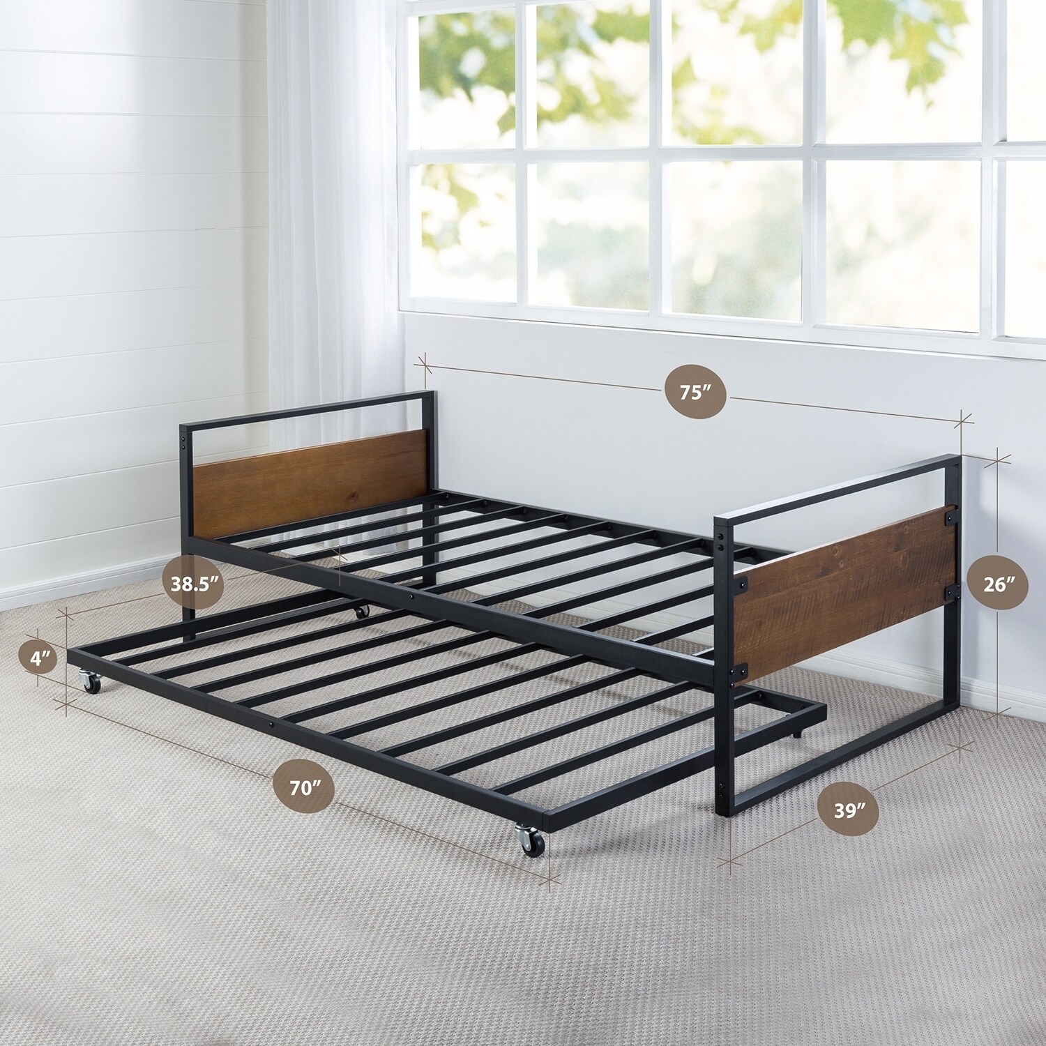 zinus daybed with trundle