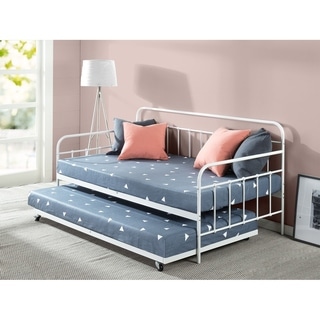 zinus ironline twin daybed and trundle frame set