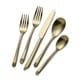 preview thumbnail 1 of 1, Towle Living Forged Satin Gold Wave 20 Pc Flatware Set