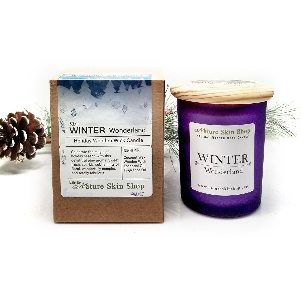 Holiday Wooden Wick Candles