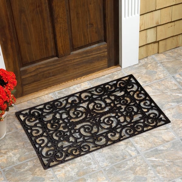 Scroll Natural Rubber Doormat 18 X30