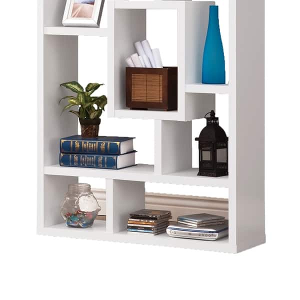 Shop Fantastic Geometric Cubed Rectangular Bookcase White