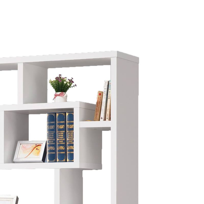Fantastic Geometric Cubed Rectangular bookcase, White