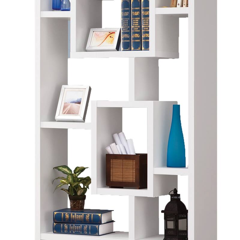 Fantastic Geometric Cubed Rectangular bookcase, White