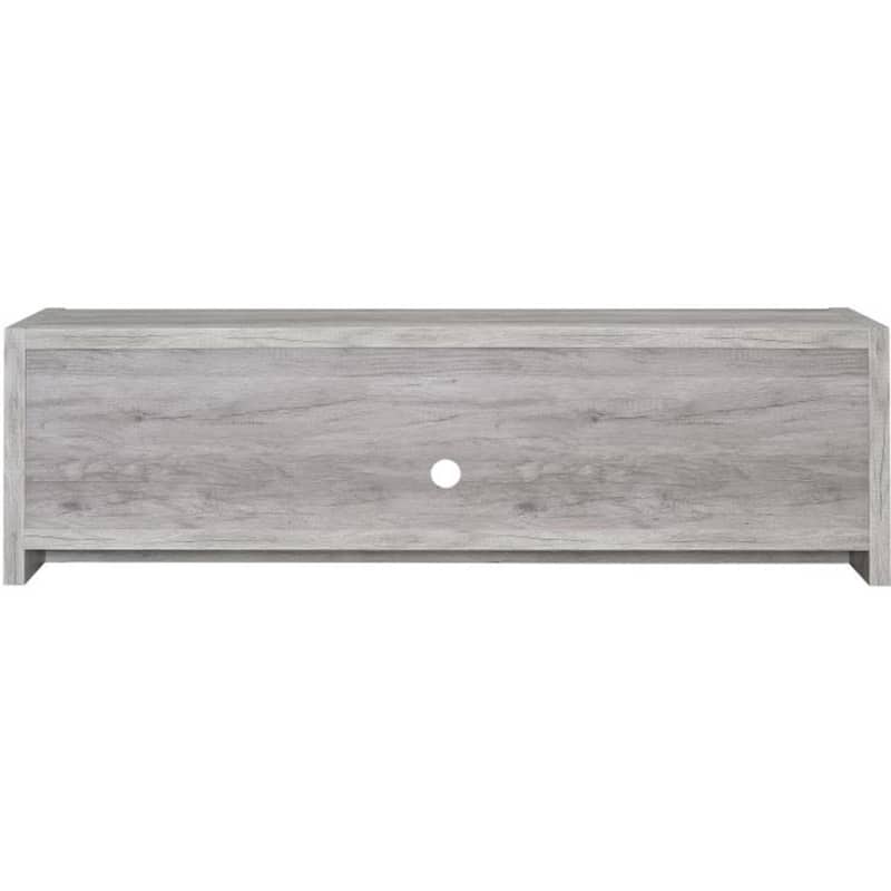 Cottage Style Wooden TV Console with Spacious Storage, Gray
