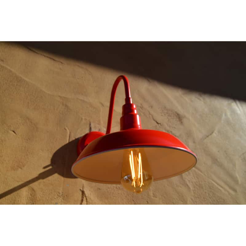 AA Warehousing Lora 1 Light Outdoor Wall Light in Red