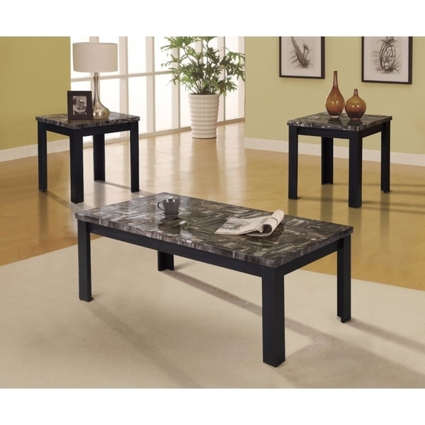 Shop Carly Coffee/End Table Set, Black, Pack of 3 Piece ...