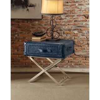 Brushed Leather Furniture Our Best Home Goods Deals Online Aberdeen End Table Vintage Blue Top Grain Leather