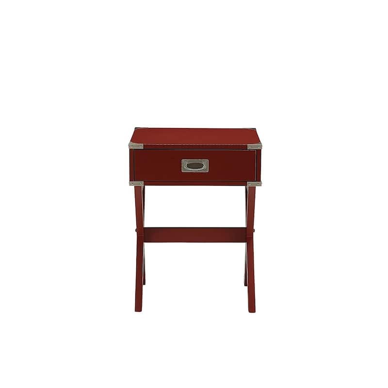 Babs End Table, Red