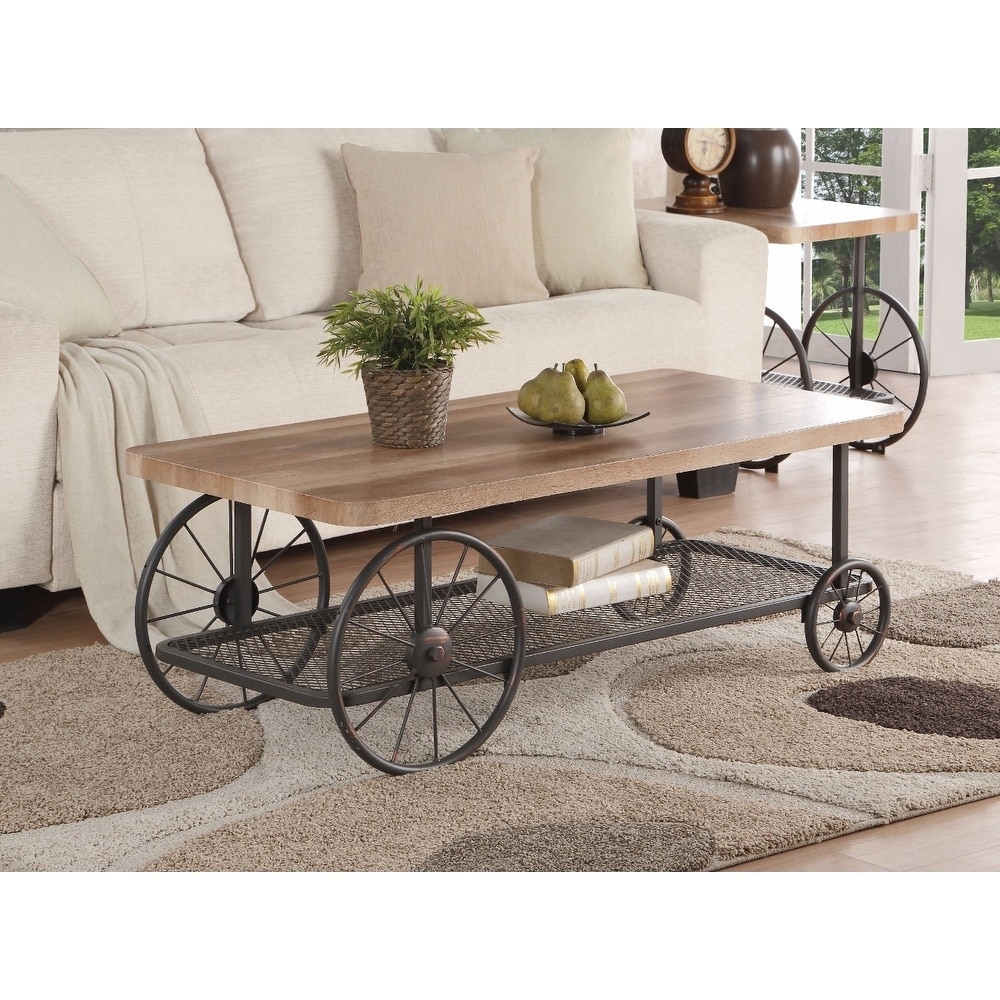 Modish Coffee Table, Oak & Antique Gray