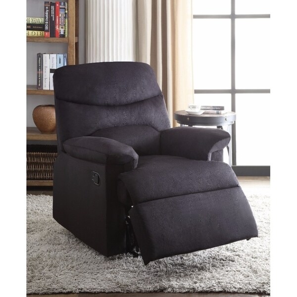 Arcadia Relaxing Recliner In Black Woven Fabric