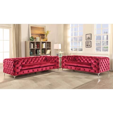 Modish Sofa, Red Velvet
