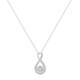 preview thumbnail 3 of 3, .925 Sterling Silver Rose Cut Diamond Accent Infinity 18" Pendant Necklace (I-J color, I2-I3 clarity)