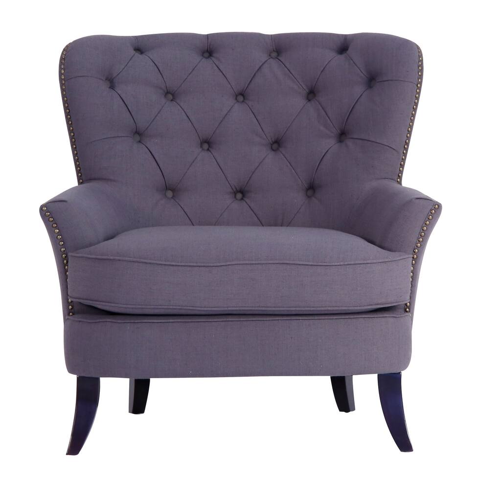 Carter Tufted Wingback Rounded Back Upholstered Armchair