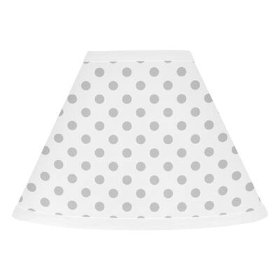 Sweet Jojo Designs Grey and White Polka Dot Watercolor Floral Collection Lamp Shade