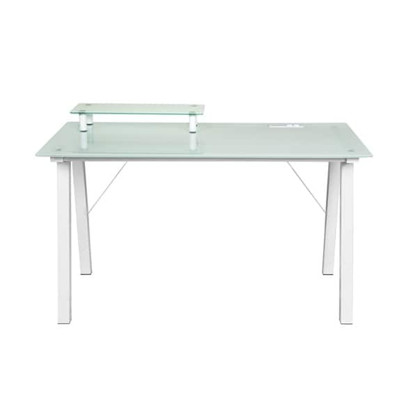 Shop Onespace 50 Ld500101 Simply Glass Desk With Desktop Printer