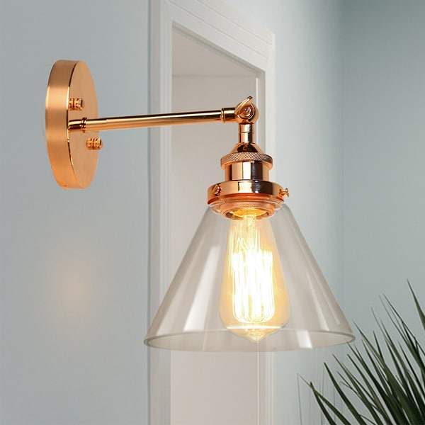 rose gold wall sconce