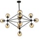 preview thumbnail 2 of 3, Warehouse of Tiffany Enthen 15-light Orb Black Metal Chandelier
