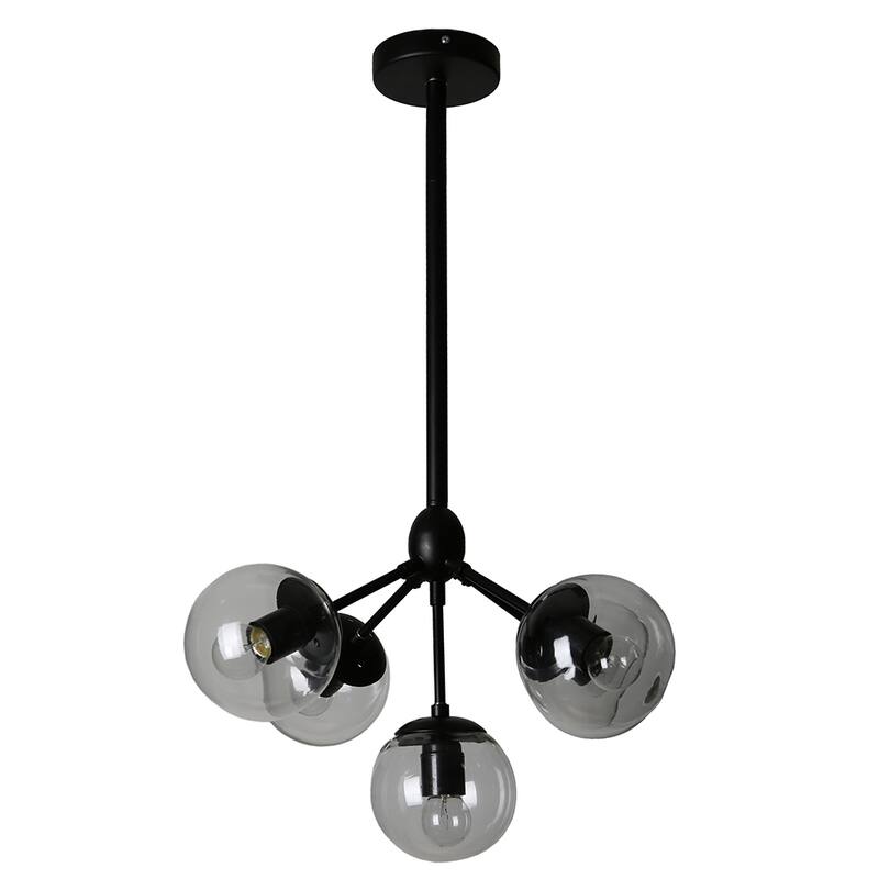 Enthen 5-Light Orb Black Chandelier