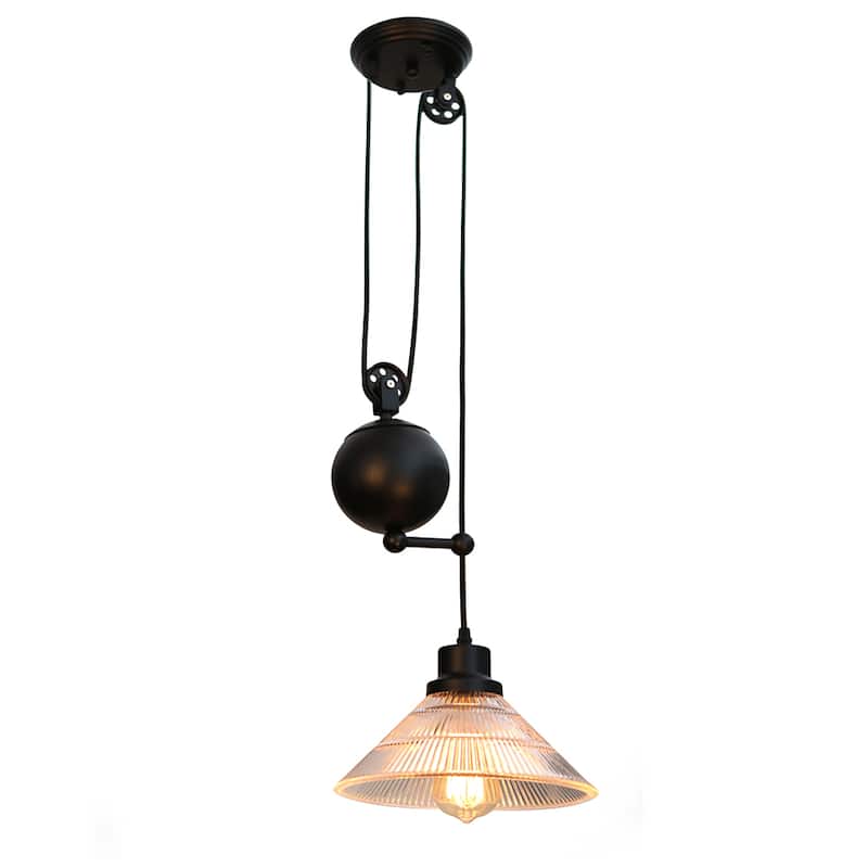 Rinchix 1-Light Glass Shaded Pendant Edison