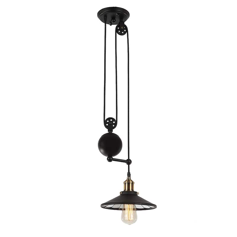 Tehno 1-Light Black Pendant Edison