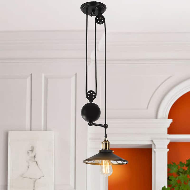 Tehno 1-Light Black Pendant Edison