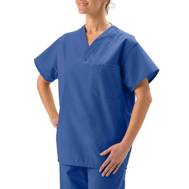 Medline Sapphire Unisex Reversible Sapphire Scrub Top