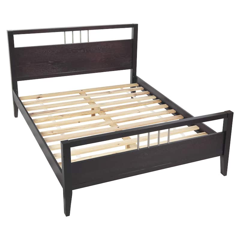 Chrome Accented King-size Platform Bed