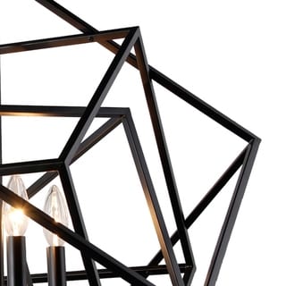 AA Warehousing 4 light Chandelier in Black finish - Chandeliers For Bedrooms by Overstock.com